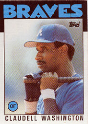 1986 Topps Baseball Cards      675     Claudell Washington